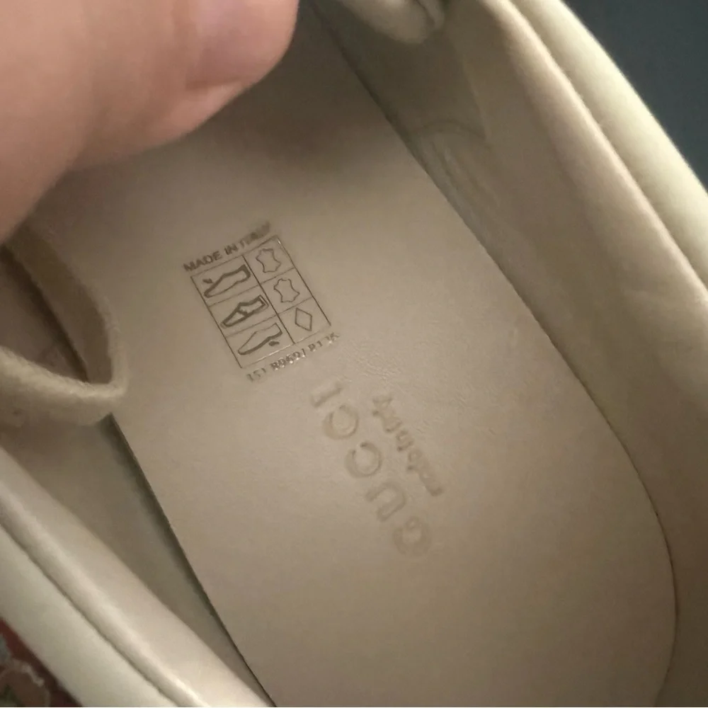 Brand New Gucci(WMNS) Gucci Kawaii Rhyton Leather Sneakers 'Cream White' Size 10